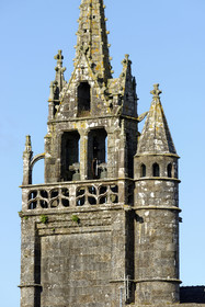 France, Finistère (29), Guimiliau, enclos paroissial, le clocher de l'église