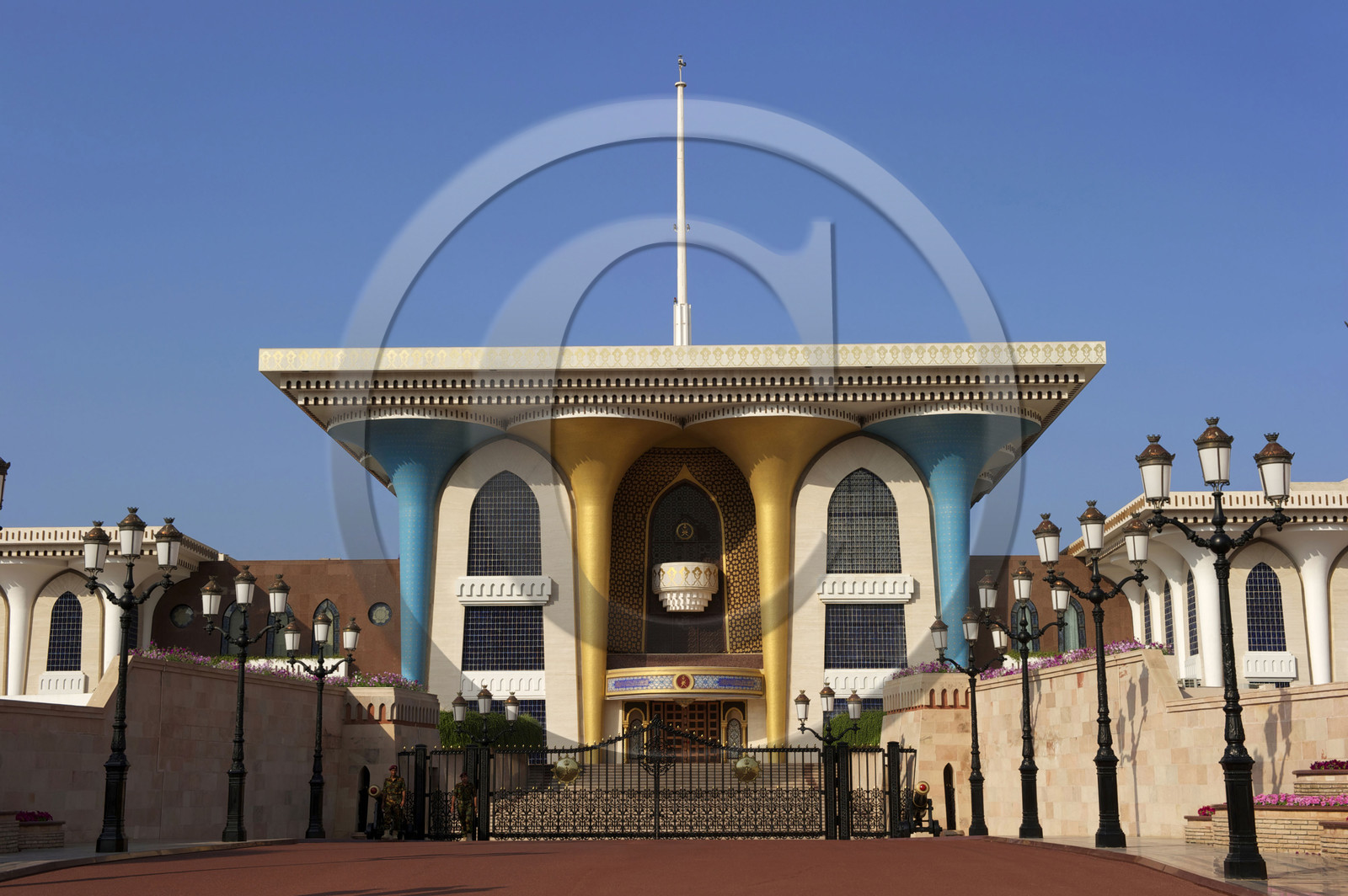 Sultanat d'Oman, Mascate, le palais Al Alam reserve au protocole du sultan Qaboos