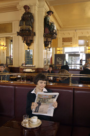 France, Paris, Saint-Germain, Café Les deux Magots