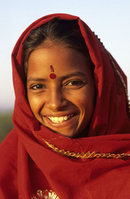 Portrait de jeune fille.Rajasthan. Inde