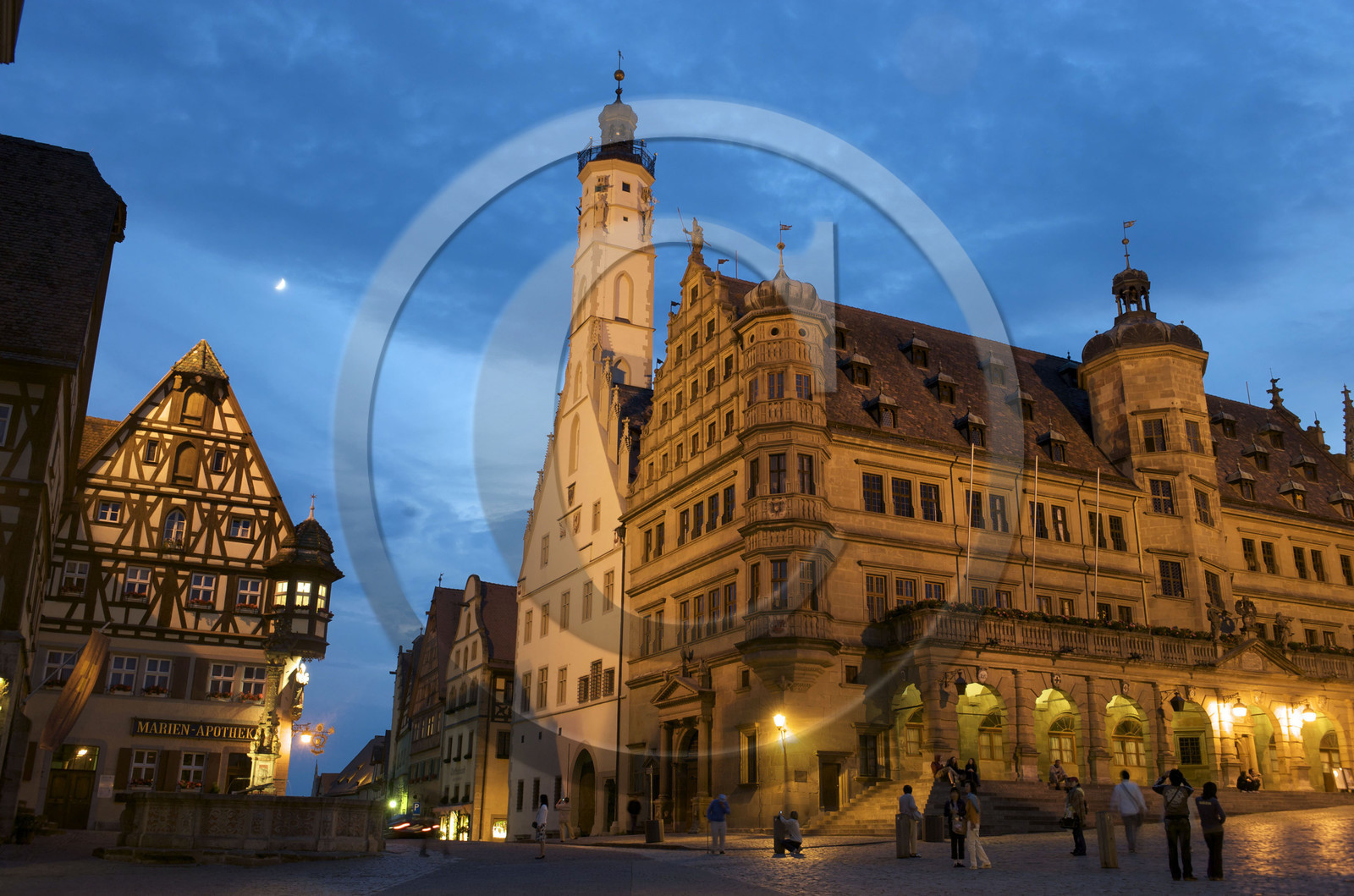Allemagne, Rothenburg, Marktplatz, Rathaus (Hotel de ville)