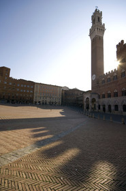 Palazzo Pubblico avec Torre del Mangia, Piazza del Campo, Sienne, Toscane, Italie