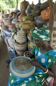 Marché de vanneries, Thies, Sénégal
