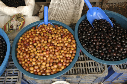 Olive-stall in a market, Pergamon